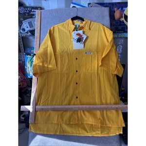 NWT Cross Colours Vintage 90s Yellow Button Up Shirt Men's Size 3XL